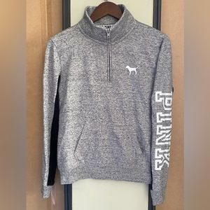 VICTORIA SECRET PINK QUARTER-ZIP SWEATER